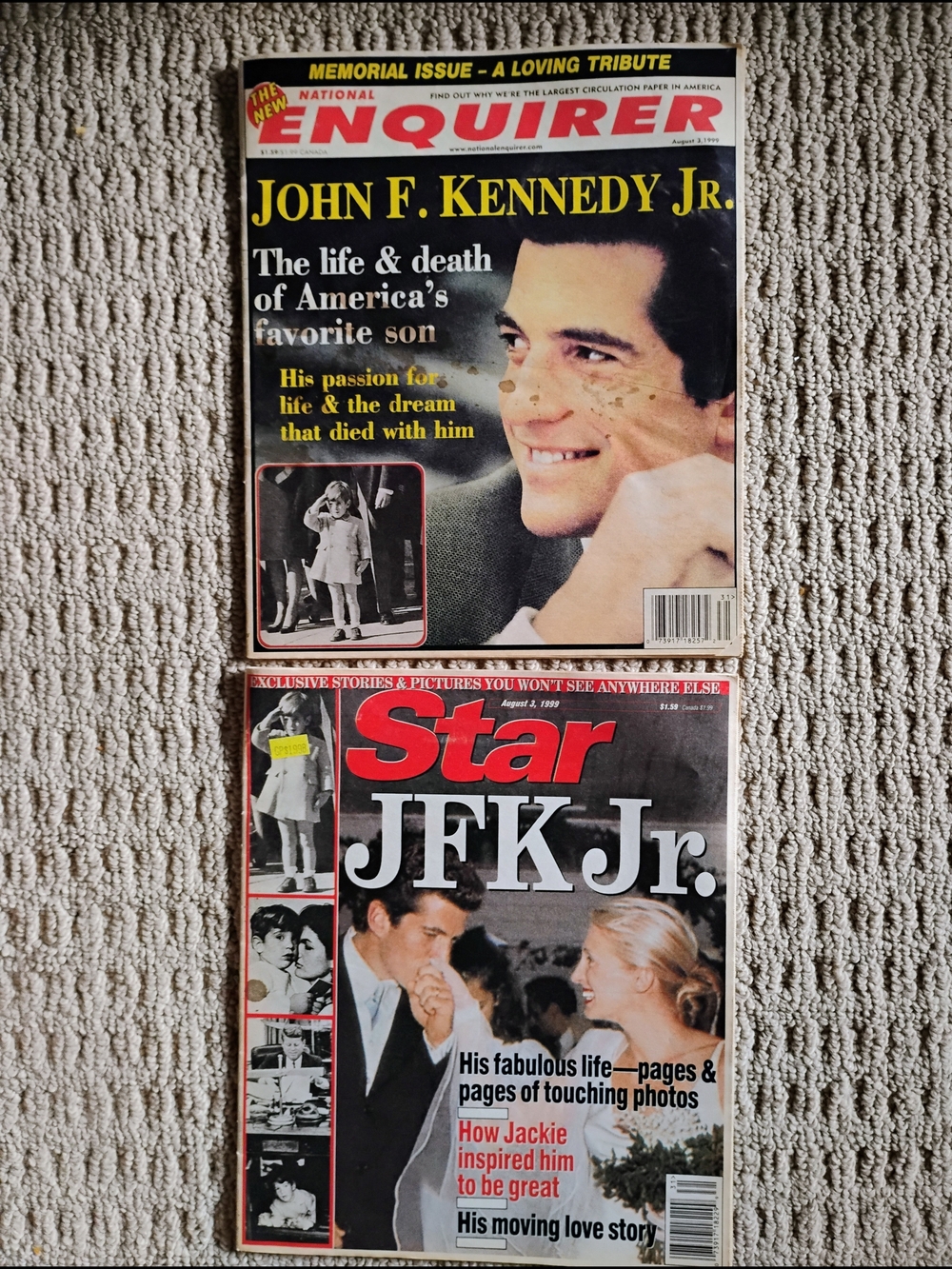 Set of Vintage Celebrity Magazine Covers – John F. Kennedy Jr. AUG.3, 1999